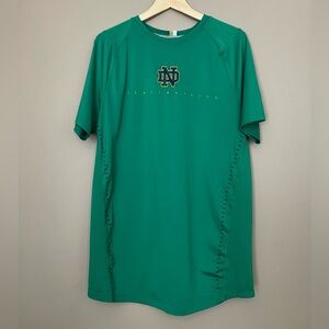 {Under Armour} Notre Dame HeatGear Short Sleeve Tee in Green - Mens Large